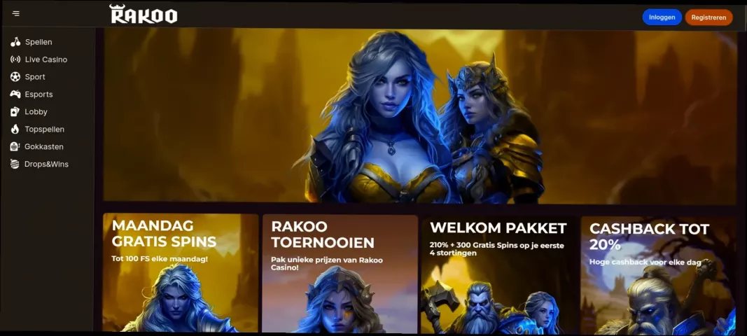Rakoo Casino bonus hero image